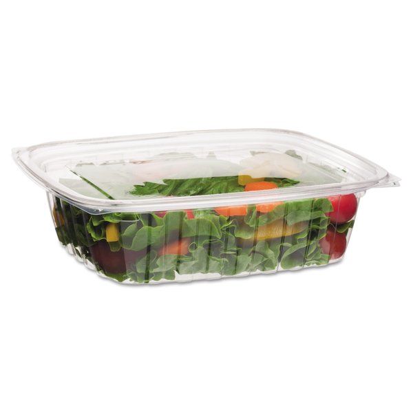 Eco-Products Renewable and Compostable Rectangular Deli Containers, 48 oz, 8 x 6 x 2, Clear, PK200, 200PK EP-RC48